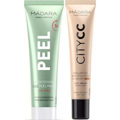 Mádara Bundle Brightening AHA Peel Mask 60ml & Anti-Pollution CC cream