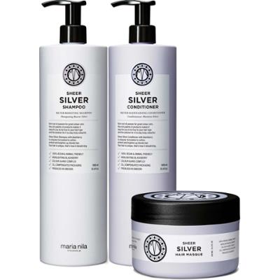 maria nila Sheer Silver Bundle Shampoo 1000 ml & Conditioner 1000 ml &