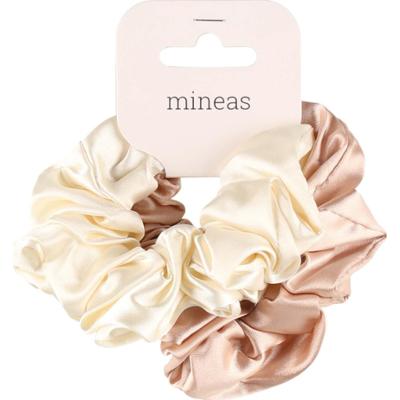 Mineas Scrunchie satin 2 pcs Cream/beige