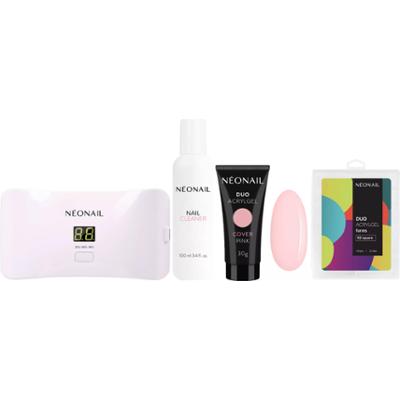 NEONAIL Nail Extention Kit With Duo Acrylgel Cover Pink & Square Forms