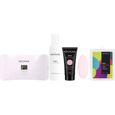 NEONAIL Nail Extention Kit With Duo Acrylgel Natural Pink & Square For