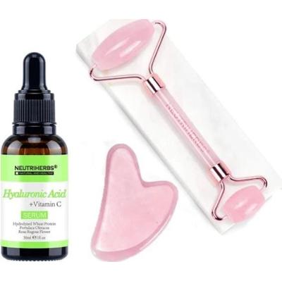 Neutriherbs Face Massage Roller Kit 3 in 1 - Hyaluronic Acid Skin Seru