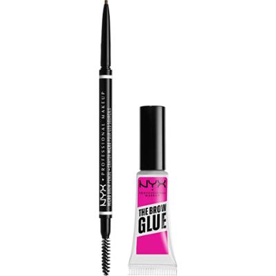 NYX PROFESSIONAL MAKEUP Brows Routine Set Bundle The Brow Glue Transpa
