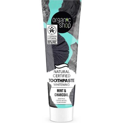 Organic Shop Toothpaste Whitening Mint & Charcoal 100 g