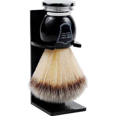 Parker Shaving Black Chrome Handle Synthetic Bristle Shave Brush