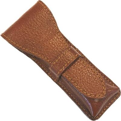 Parker Shaving Leather Pouch Brown for Safety Razors