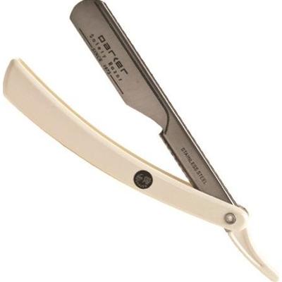 Parker Shaving Parker PTW - White ABS Handle Push Type Barber/Straight