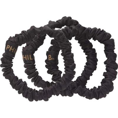Philip B Petite Black Scrunchie ( set of three) - zestaw 3 gumek do wł