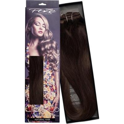 Poze Hairextensions Poze Clip & Go Löshår Miss Volume 55cm 7st 2B Dark
