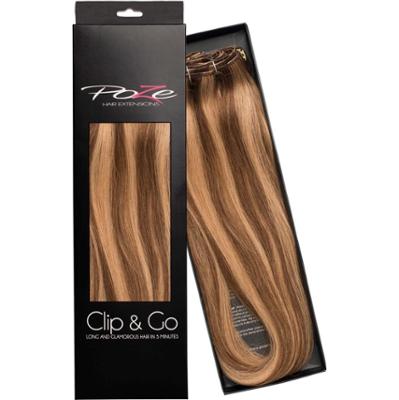 Poze Hairextensions Poze Clip&Go Löshår Äkta 10B/7BN Sandy Brown Mix 7