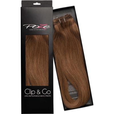 Poze Hairextensions Poze Clip&Go Löshår Äkta 7BN Mocca Brown 7 delar/s