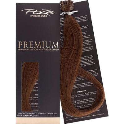 Poze Hairextensions Poze Keratin Premium Extensions 6B Lovely Brown 20