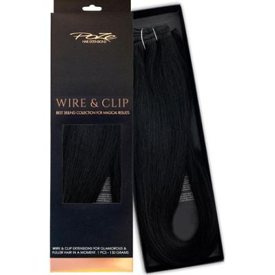 Poze Hairextensions Poze Standard Äkta Löshår Flip & Go 50cm Midnight