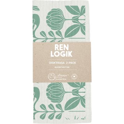 Ren Logik Dish Cloth 2-Pack Green/Yellow 40 g