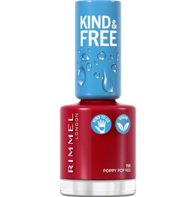 Rimmel Kind & Free Clean Nail Polish 156 Poppy Pop Red
