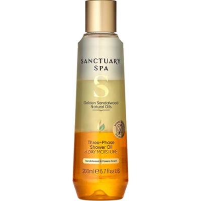 Sanctuary Spa Golden Sandalwood Natural Oils Three-Phase Shower Oil 20
