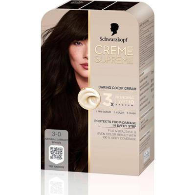 Schwarzkopf Creme Supreme  3-0 Natural Darkest Brown