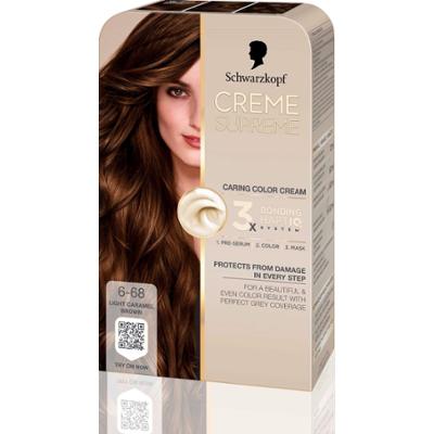 Schwarzkopf Creme Supreme  6-68 Light Caramel Brown