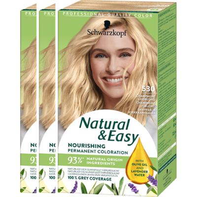 Schwarzkopf Natural&Easy 530 Champagne Ljusblond 3-pack
