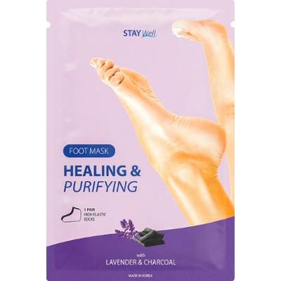 Stay Well Healing & Purifying Foot Mask Charcoal