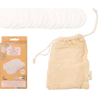 STYLPRO Reusable Bamboo Makeup Remover Pads 16-pack - Płatki kosmetycz