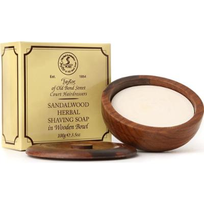 Taylor of Old Bond Street Sandalwood Shaving Soap Wooden Bowl