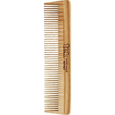 Tek Drewniana szczotka do włosów z cienkimi ząbkami