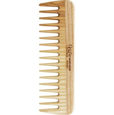 Tek Drewniany grzebień do włosów z szerokimi ząbkami