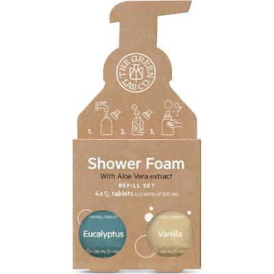 The Green Lab Co. Refill Shower Foam Eucalyptus & Vanilla 4x125ml