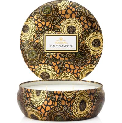 Voluspa Baltic Amber Japonica 3-Wick in Decorative Tin 40h