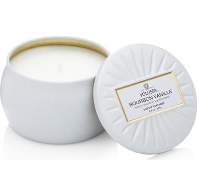 Voluspa Bourbon Vanille Decorative Tin Candle 25h 127 g
