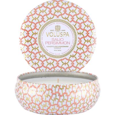 Voluspa Saijo Persimmon Maison Blanc 3-Wick in Decorative Tin 40h