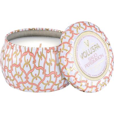 Voluspa Saijo Persimmon Maison Blanc Decorative Tin Candle 25h