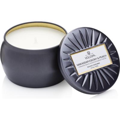 Voluspa Vermeil Makassar Ebony & Peach Decorative Tin Candle 127 g
