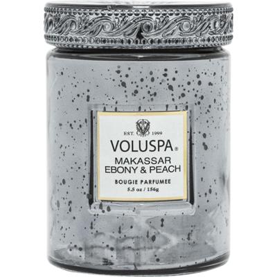 Voluspa Makassar Ebony & Peach Vermeil Mini Glass Jar