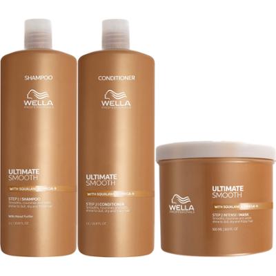 Wella Professionals Ultimate Smooth  Shampoo 1000 ml & Conditioner 100