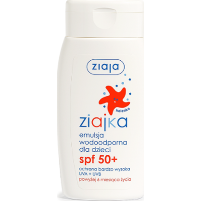 emulsja wodoodporna dla dzieci SPF 50+ ochrona bardzo wysoka UVA + UVB Ziaja