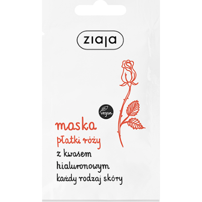 płatki róży maska z kwasem hialuronowym Ziaja