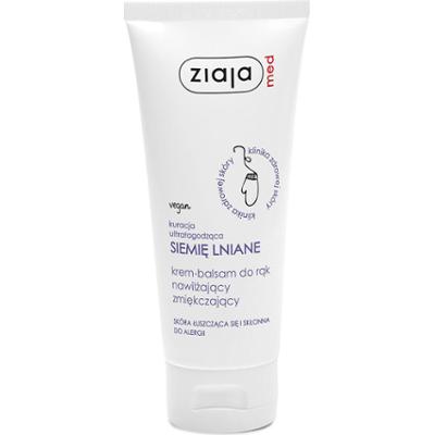 kuracja ultrałagodząca siemię lniane krem-balsam do rąk nawilżający zmiękczający Ziaja