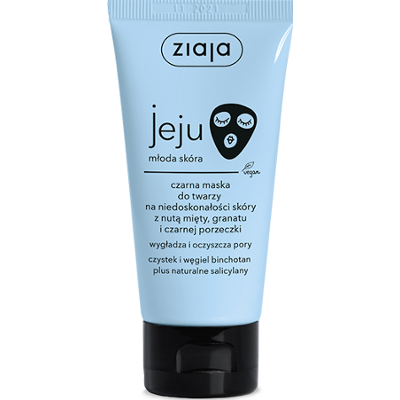 czarna maska do twarzy na niedoskonałości skóry Ziaja