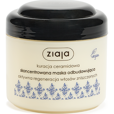 kuracja ceramidowa skoncentrowana maska odbudowująca Ziaja