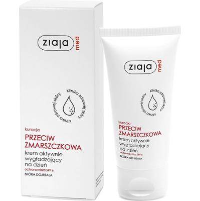 kuracja przeciwzmarszczkowa krem aktywnie wygładzający na dzień SPF 6 ochrona niska Ziaja