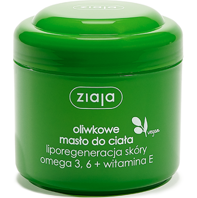 oliwkowe masło do ciała liporegeneracja skóry omega 3, 6 + witamina E Ziaja