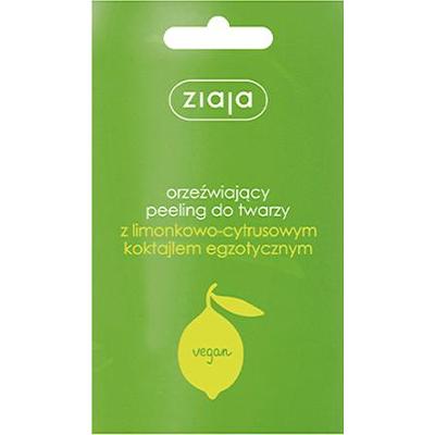 orzeźwiający peeling do twarzy z limonkowo-cytrusowym koktajlem egzotycznym Ziaja