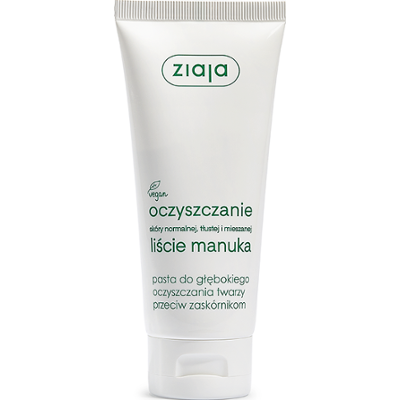 pasta do głębokiego oczyszczania twarzy przeciw zaskórnikom Ziaja