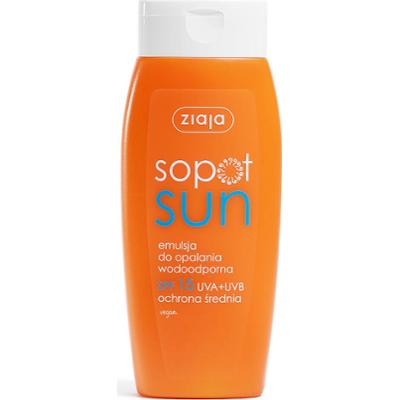 emulsja do opalania wodoodporna SPF 15 UVA + UVB ochrona średnia Ziaja