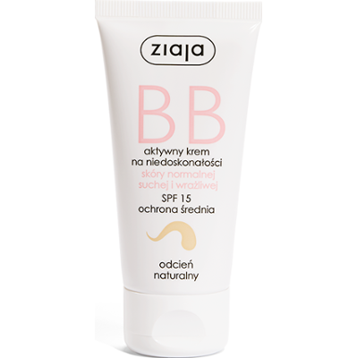 BB aktywny krem na niedoskonałości skóry normalnej, suchej i wrażliwej odcień naturalny Ziaja