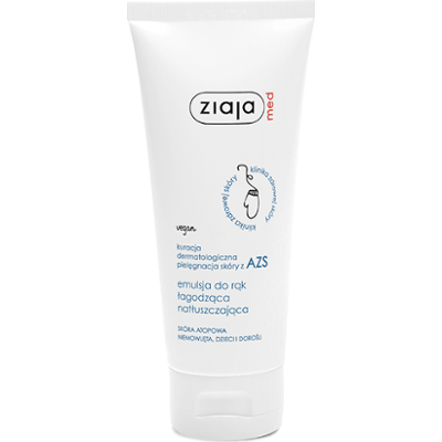 kuracja dermatologiczna pielęgnacja skóry z AZS emulsja do rąk łagodząca natłuszczająca Ziaja