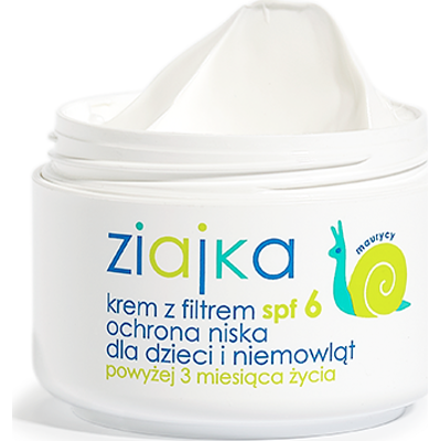 krem z filtrem spf 6 ochrona niska dla dzieci i niemowląt Ziaja