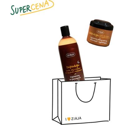duet cupuacu krystaliczny żel pod prysznic i do kąpieli + cupuacu krystaliczny peeling cukrowy złuszczająco-wygładzający Ziaja